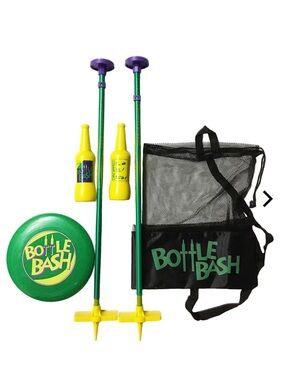 Bottle Bash Backyard Toss Game - Green & Yellow